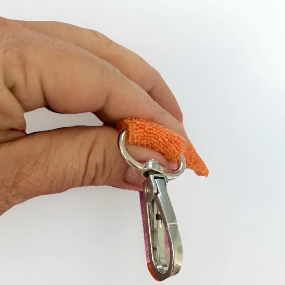 Echo Terry Rocker Large‎ Beach Tote Bag Orange Pink Color-Blocked Casual Roomy - Picture 6 of 12